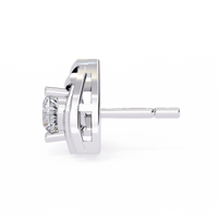 Modern Trillion Frame Lab-Grown Diamond Stud Earrings