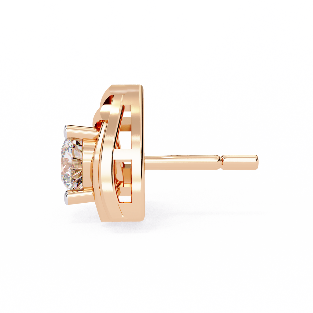 Modern Trillion Frame Lab-Grown Diamond Stud Earrings