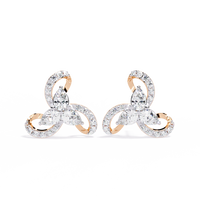 2.50 CT Floral Lab Grown Diamond Stud Earrings