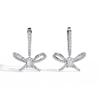 Elegant Bow-Inspired Lab-Grown Diamond Drop Earrings