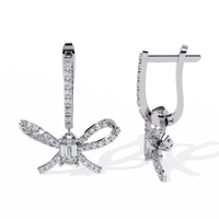 Elegant Bow-Inspired Lab-Grown Diamond Drop Earrings