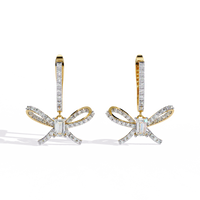 Elegant Bow-Inspired Lab-Grown Diamond Drop Earrings
