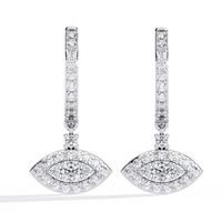 1.00CT Lab Grown Diamond Drop Earrings in 14K Gold