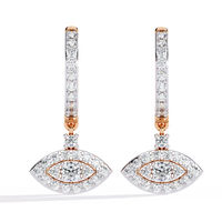1.00CT Lab Grown Diamond Drop Earrings in 14K Gold