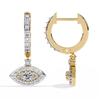 1.00CT Lab Grown Diamond Drop Earrings in 14K Gold