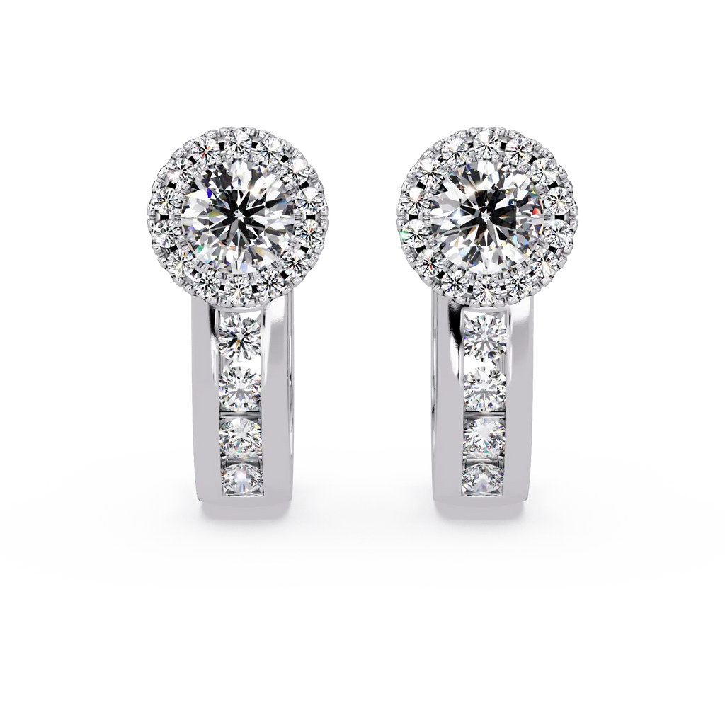 Pendientes tipo chaqueta con diamantes cultivados en laboratorio de 3,25 quilates