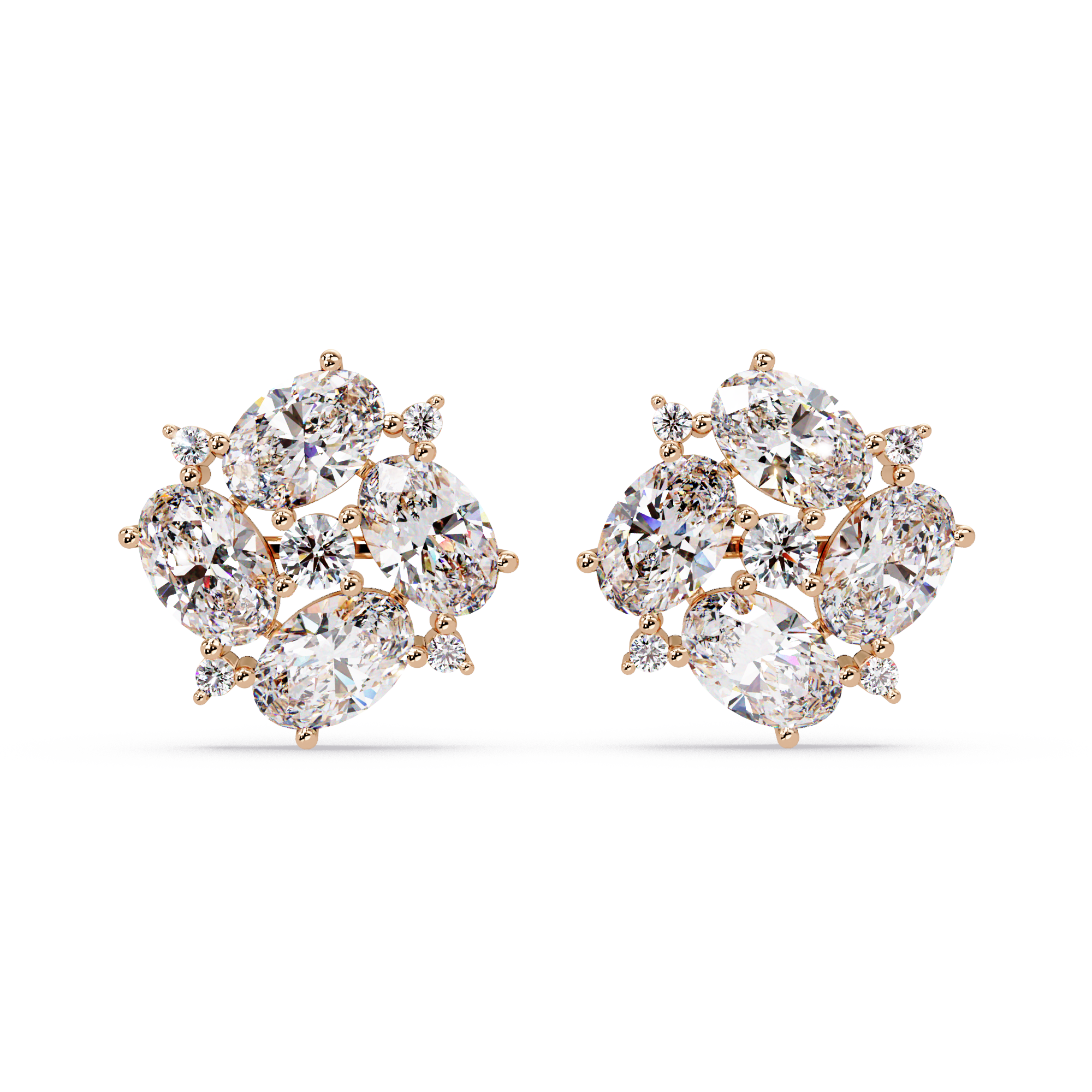 Pendientes tipo chaqueta con diamantes cultivados en laboratorio de 3,25 quilates