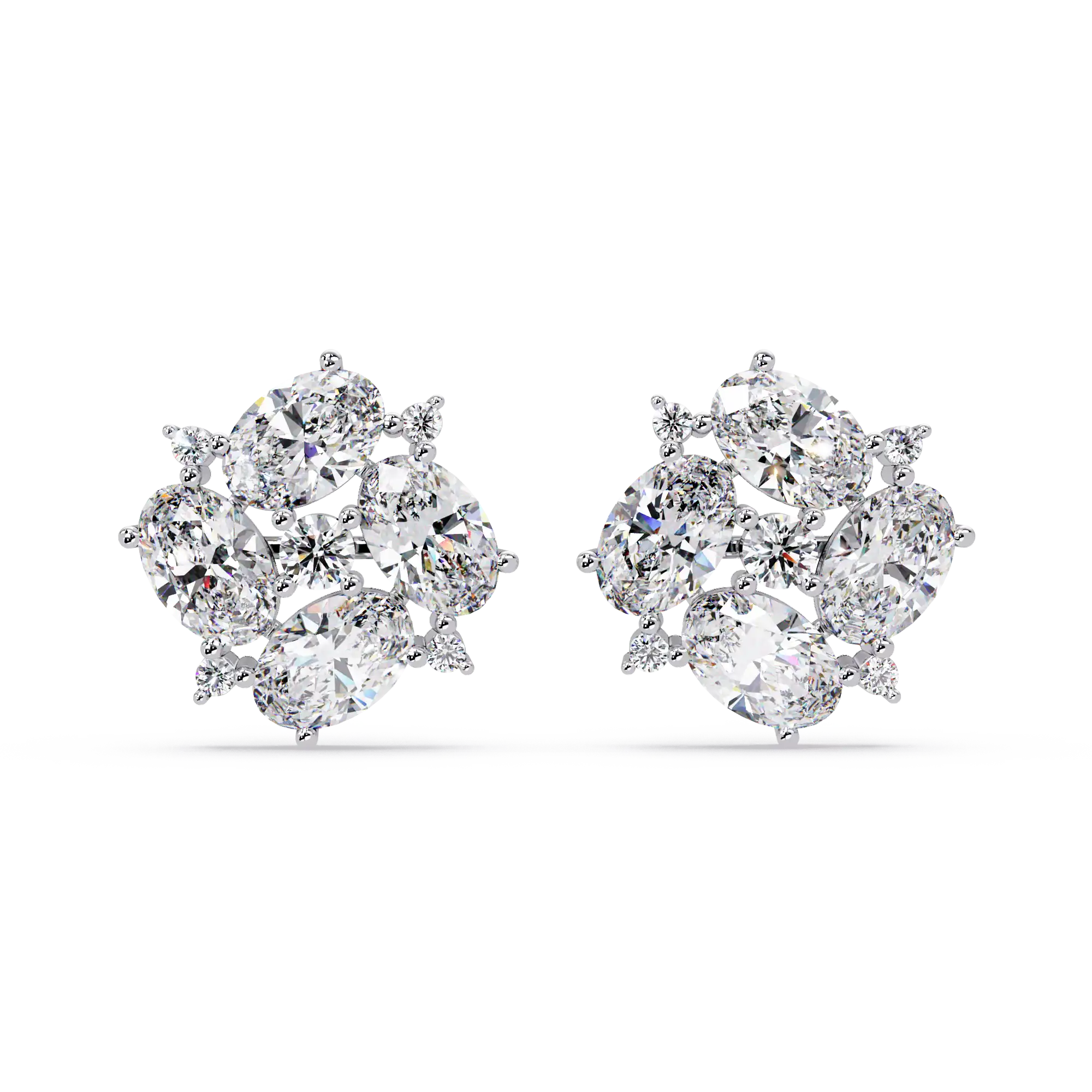 Pendientes tipo chaqueta con diamantes cultivados en laboratorio de 3,25 quilates