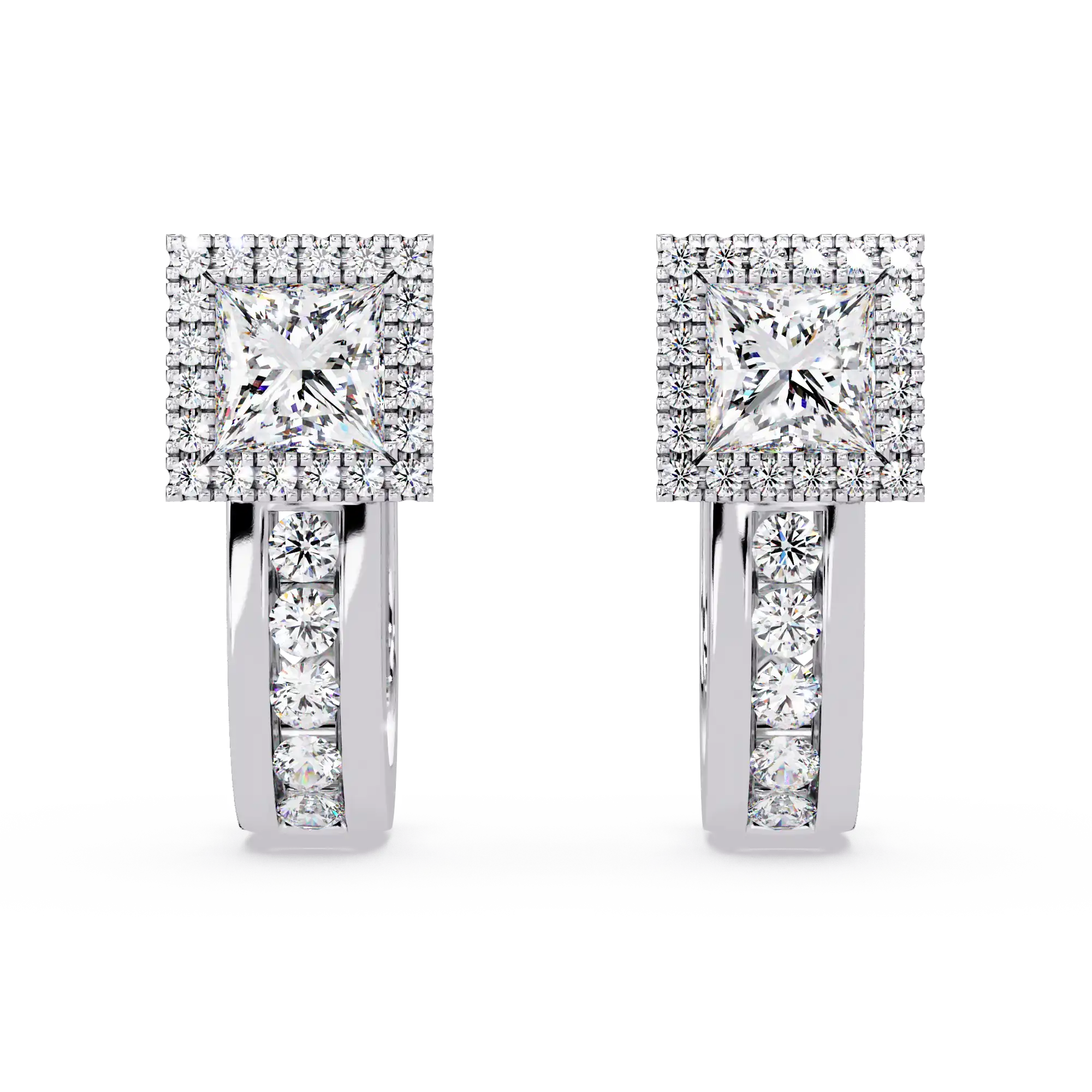 Pendientes tipo chaqueta con diamantes cultivados en laboratorio de 3,25 quilates