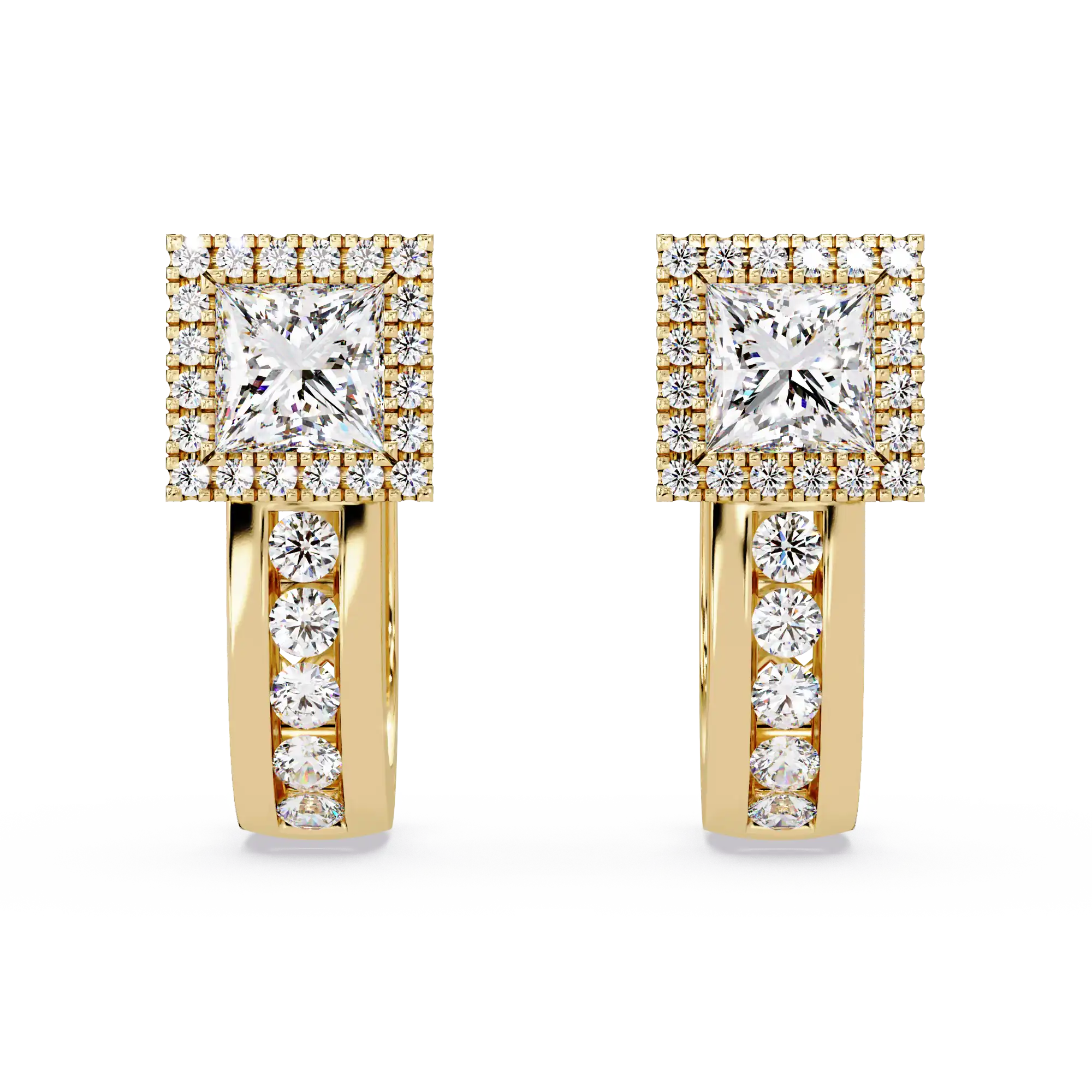 Pendientes tipo chaqueta con diamantes cultivados en laboratorio de 3,25 quilates