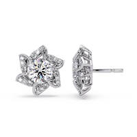 2.00 Carat Lab Grown Diamond Floral Earrings