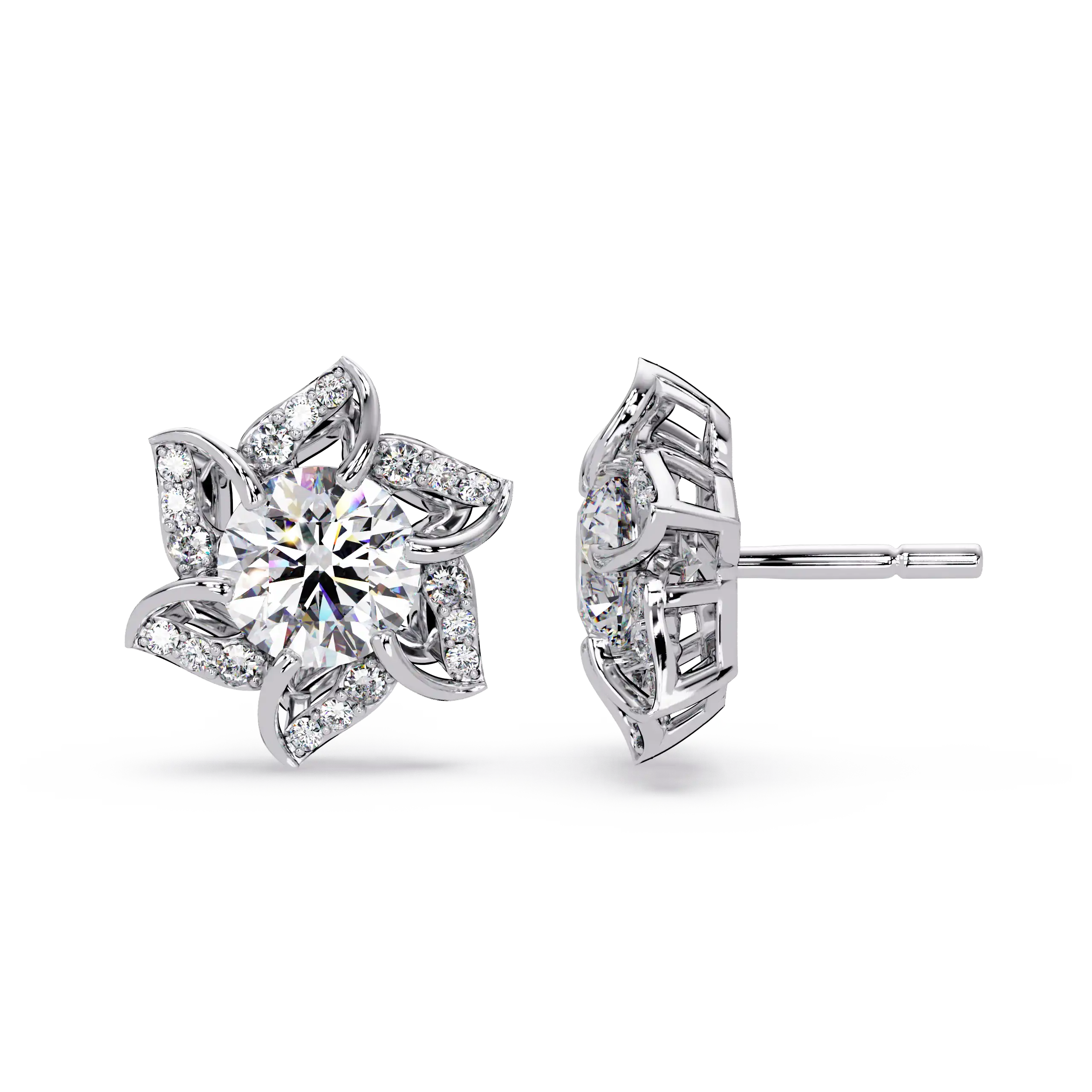 Pendientes tipo chaqueta con diamantes cultivados en laboratorio de 3,25 quilates