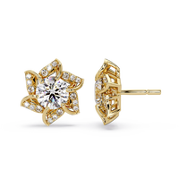 2.00 Carat Lab Grown Diamond Floral Earrings