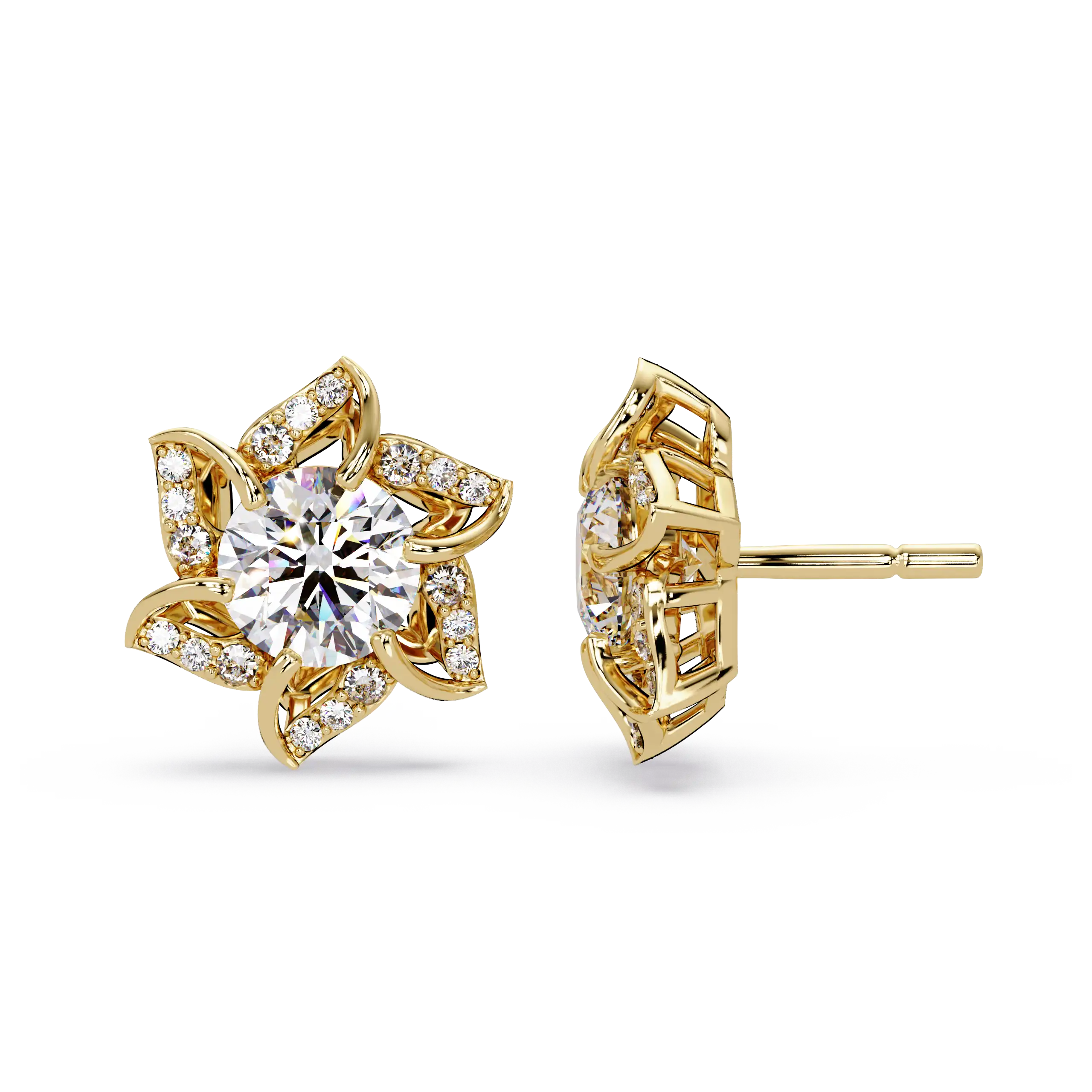 Pendientes tipo chaqueta con diamantes cultivados en laboratorio de 3,25 quilates