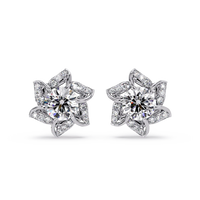 2.00 Carat Lab Grown Diamond Floral Earrings