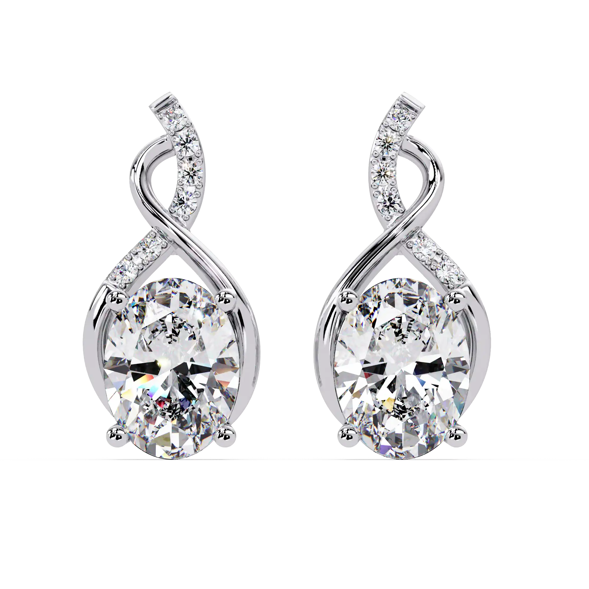 Pendientes tipo chaqueta con diamantes cultivados en laboratorio de 3,25 quilates