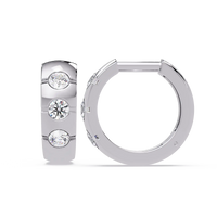1 Carat Lab Grown Diamond Channel Set Hoop Earrings