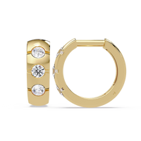 1 Carat Lab Grown Diamond Channel Set Hoop Earrings