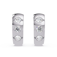 1 Carat Lab Grown Diamond Channel Set Hoop Earrings