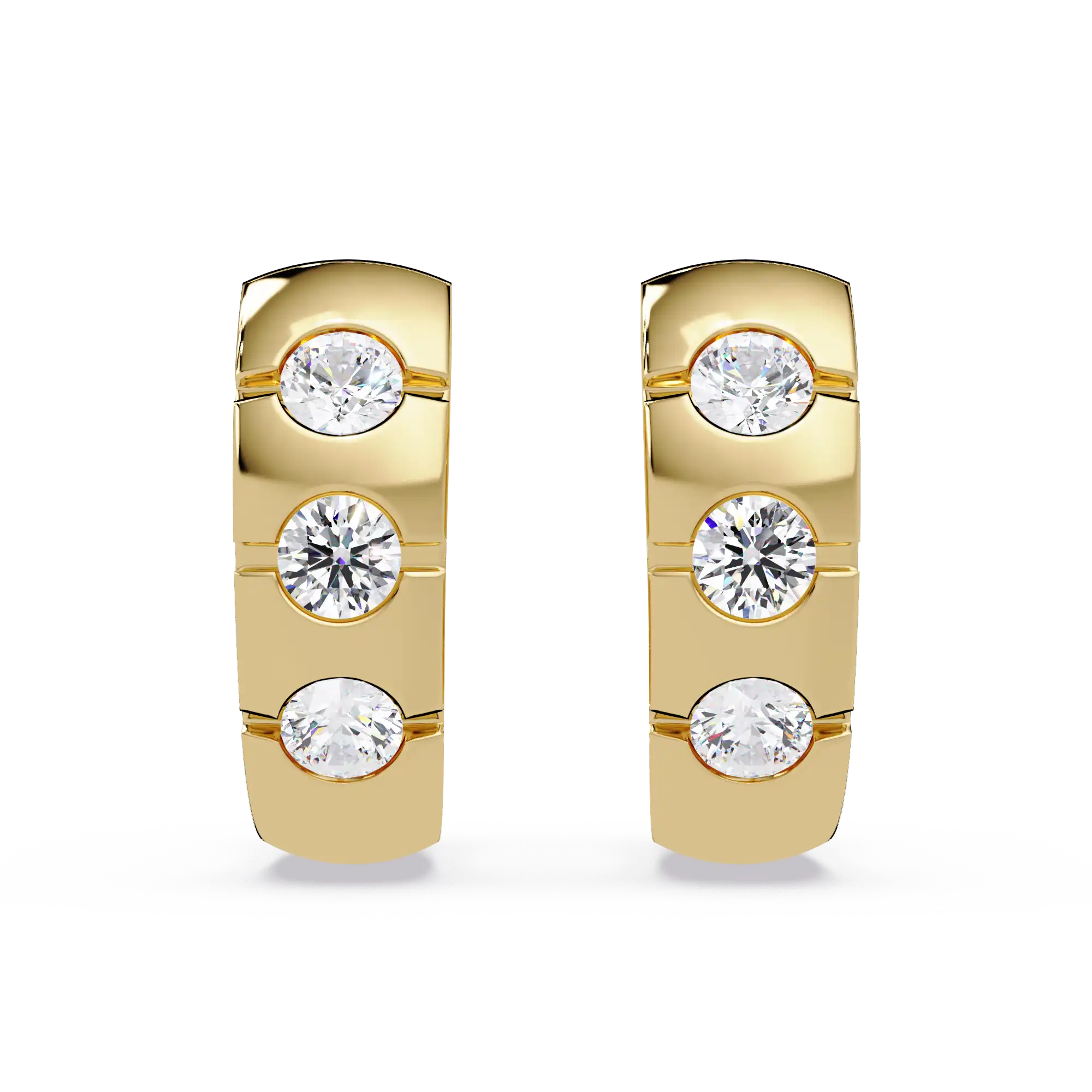 1 Carat Lab Grown Diamond Channel Set Hoop Earrings