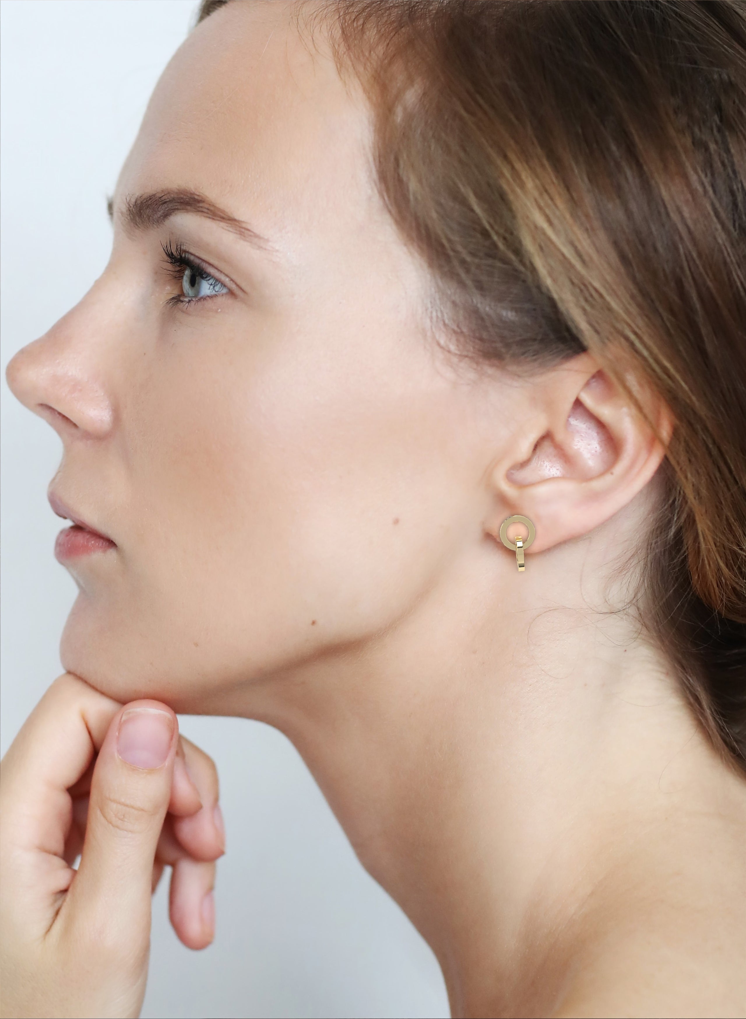 0.75 Carat Lab Grown Diamond Double Circle Earrings