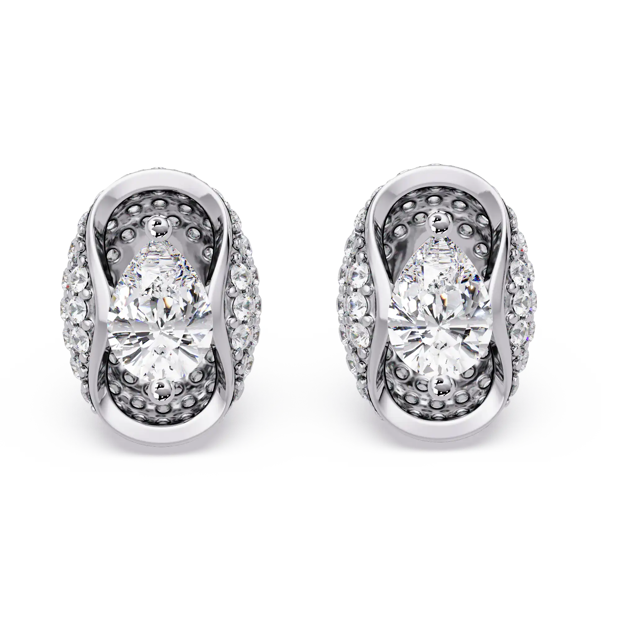 Pendientes tipo chaqueta con diamantes cultivados en laboratorio de 3,25 quilates