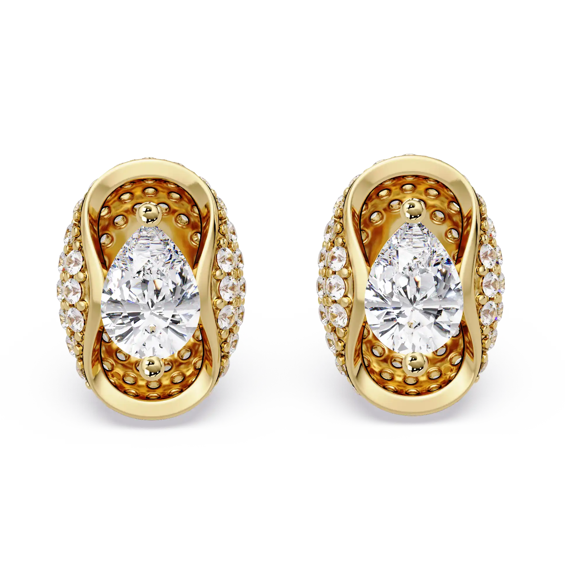 Pendientes tipo chaqueta con diamantes cultivados en laboratorio de 3,25 quilates