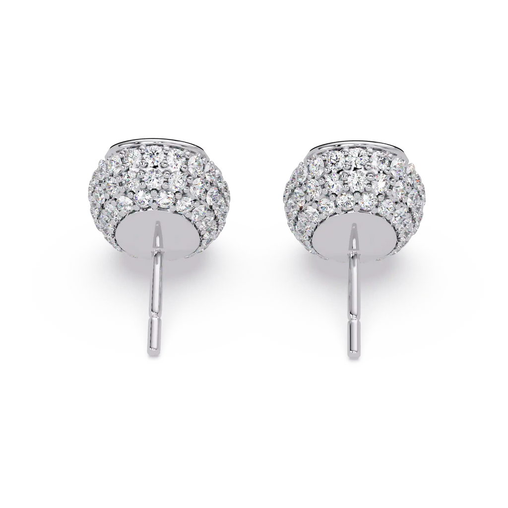 3.00 Carat Lab Grown Diamond Pear & Pavé Earrings