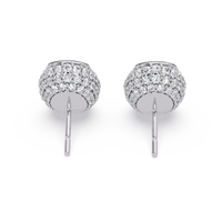 3.00 Carat Lab Grown Diamond Pear & Pavé Earrings