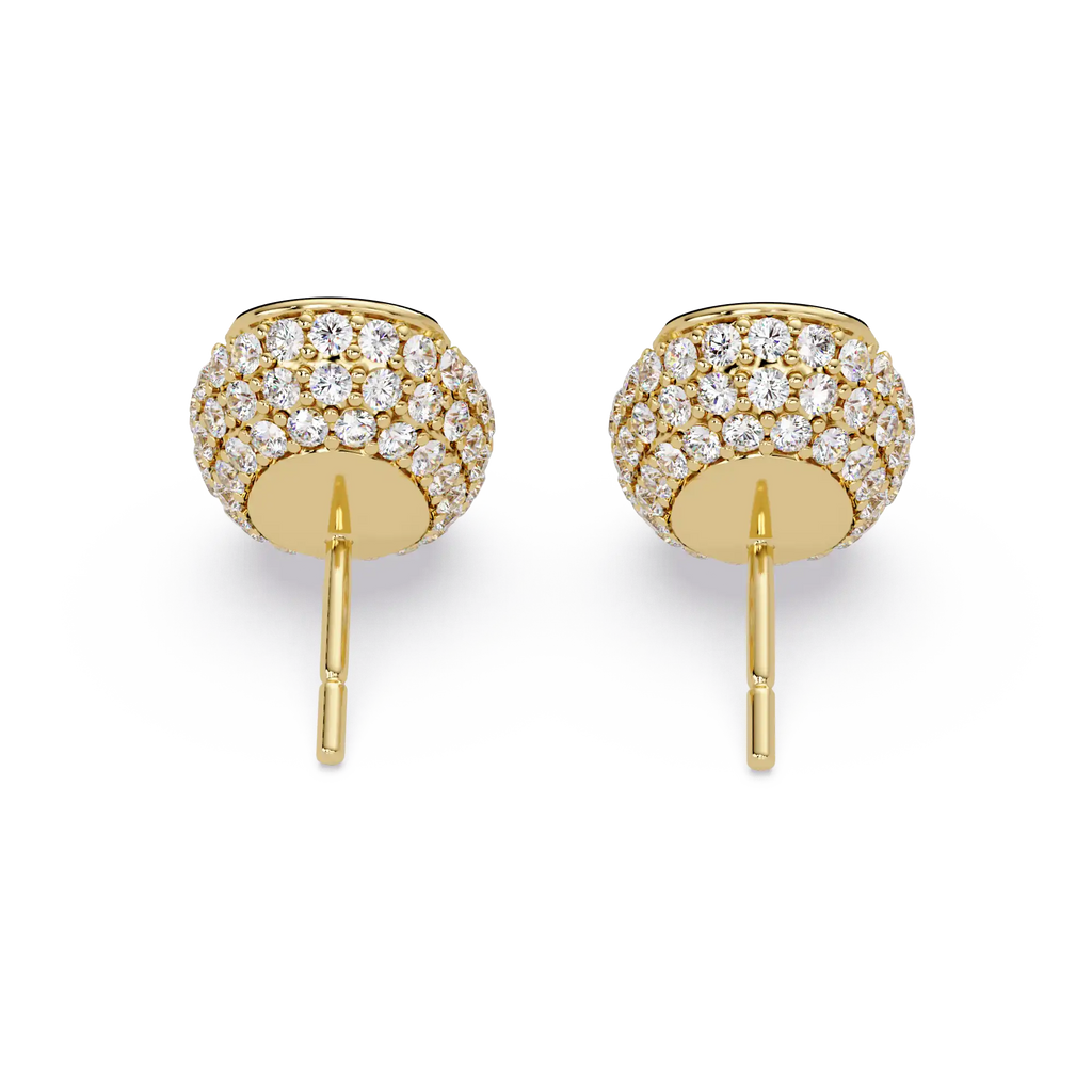3.00 Carat Lab Grown Diamond Pear & Pavé Earrings