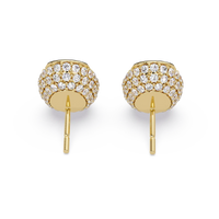 3.00 Carat Lab Grown Diamond Pear & Pavé Earrings