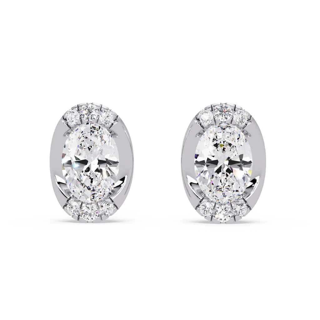 Pendientes tipo chaqueta con diamantes cultivados en laboratorio de 3,25 quilates