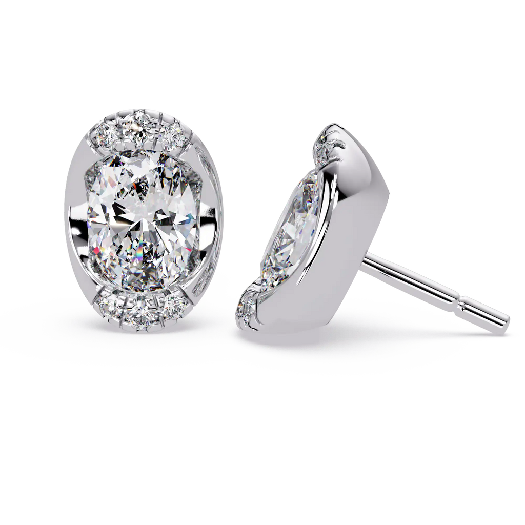 Pendientes tipo chaqueta con diamantes cultivados en laboratorio de 3,25 quilates