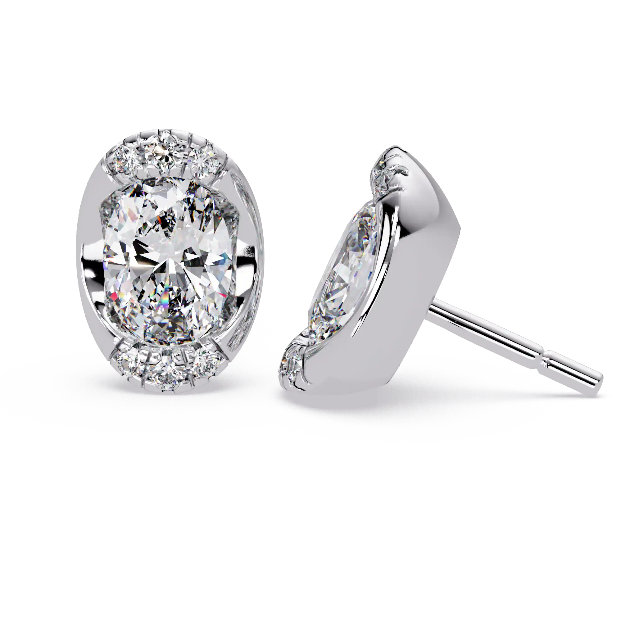 Pendientes tipo chaqueta con diamantes cultivados en laboratorio de 3,25 quilates