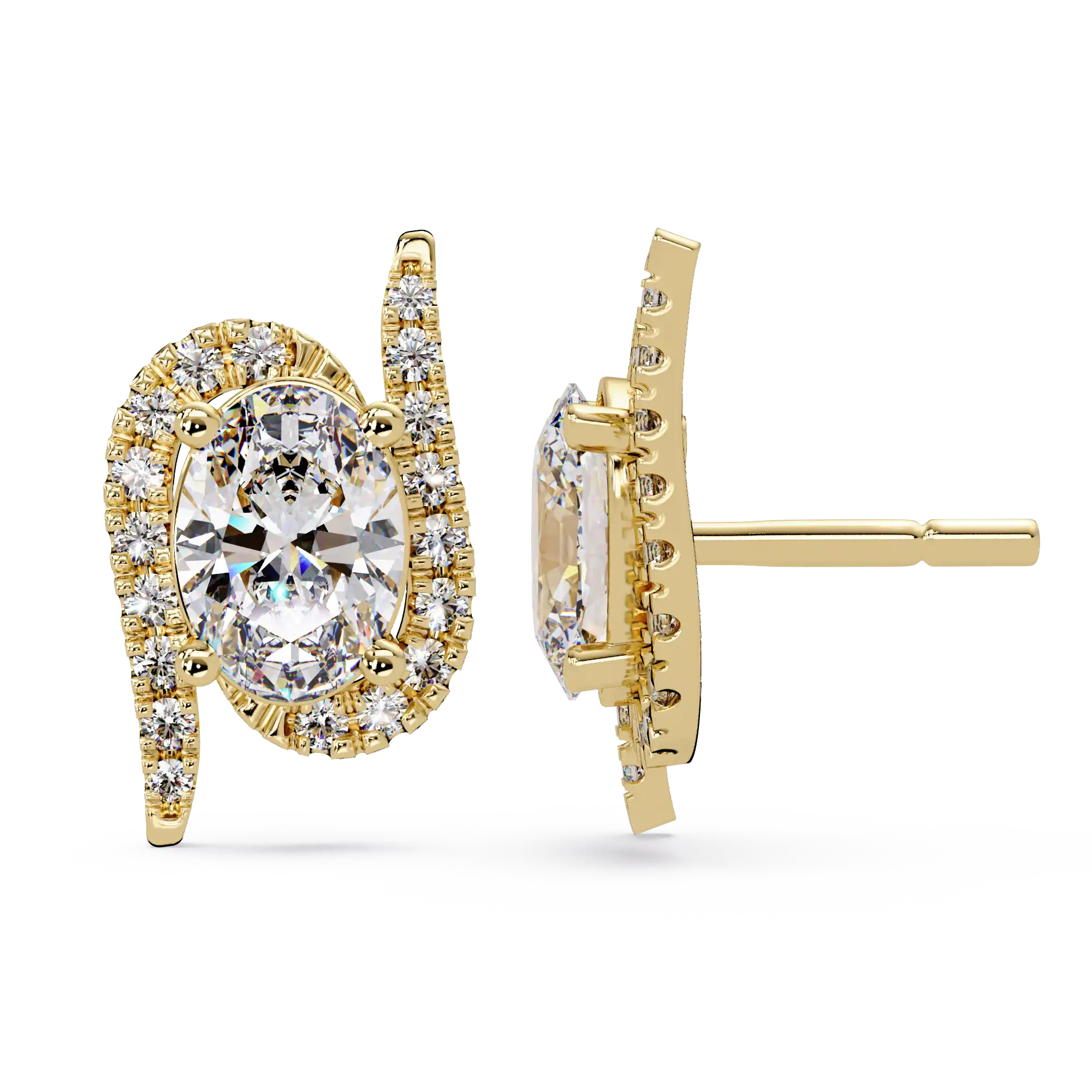 Pendientes tipo chaqueta con diamantes cultivados en laboratorio de 3,25 quilates