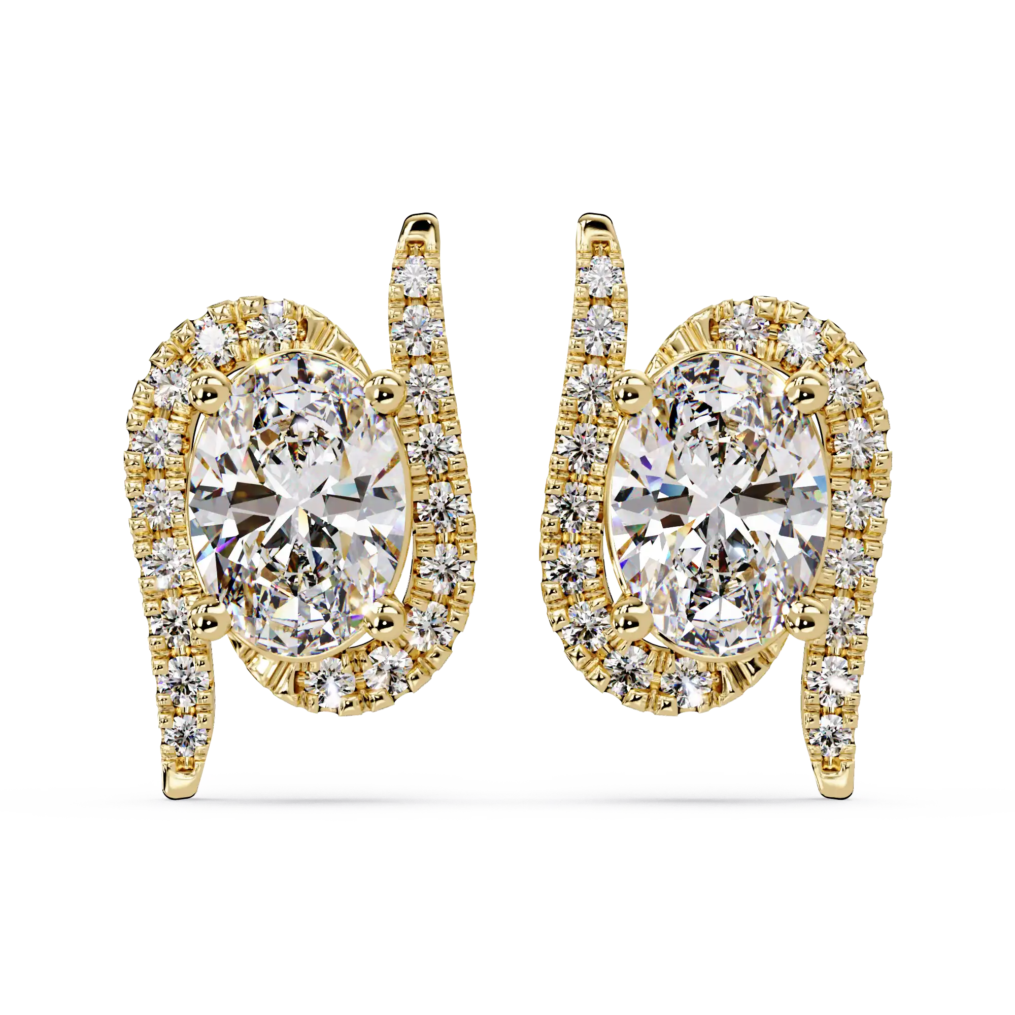 Pendientes tipo chaqueta con diamantes cultivados en laboratorio de 3,25 quilates