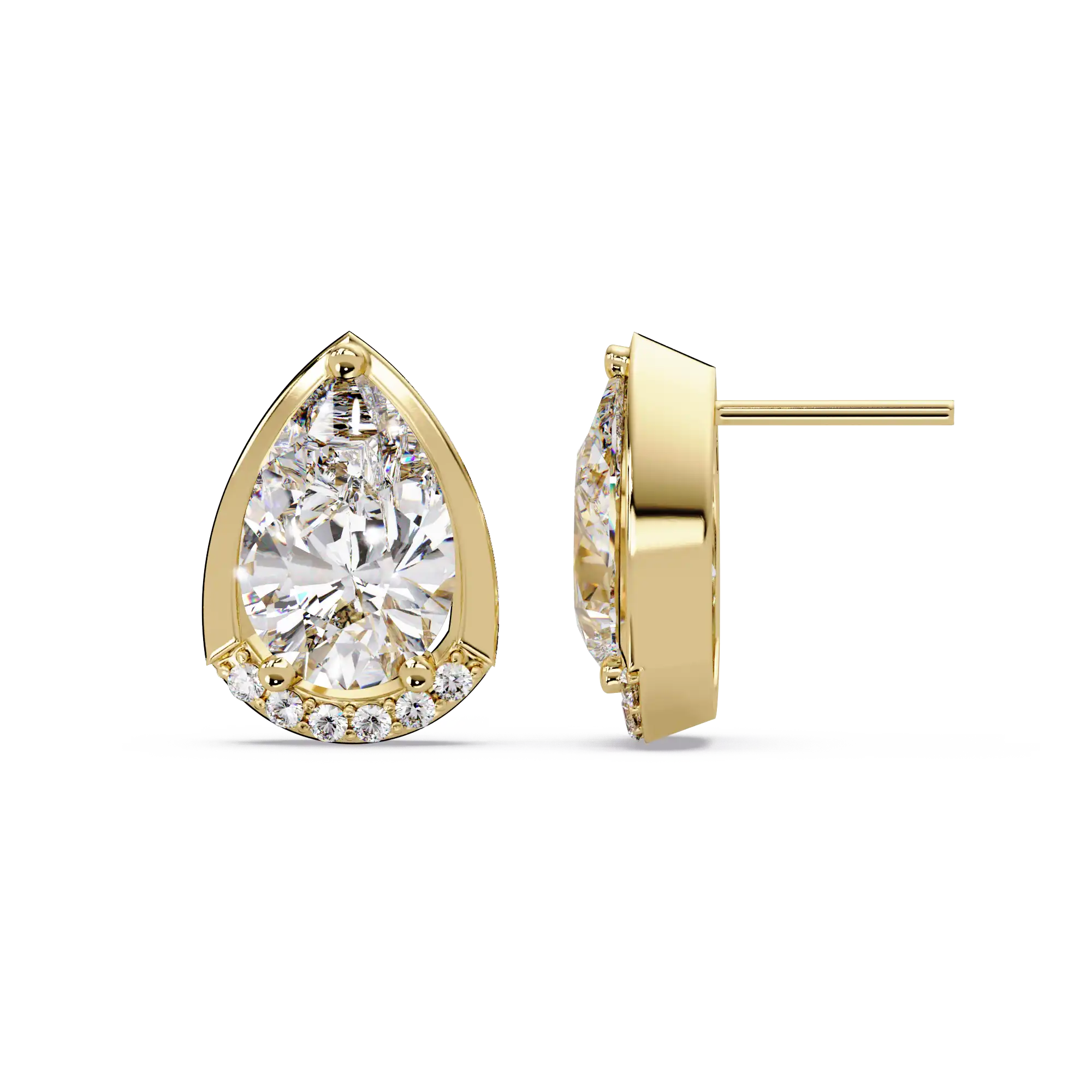 Pendientes tipo chaqueta con diamantes cultivados en laboratorio de 3,25 quilates