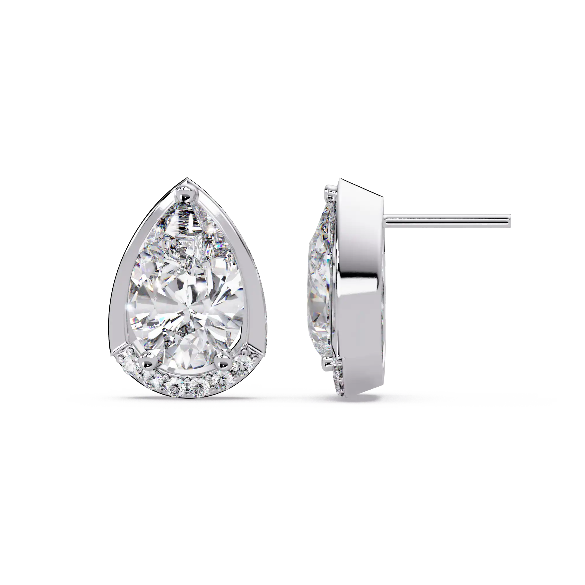 Pendientes tipo chaqueta con diamantes cultivados en laboratorio de 3,25 quilates