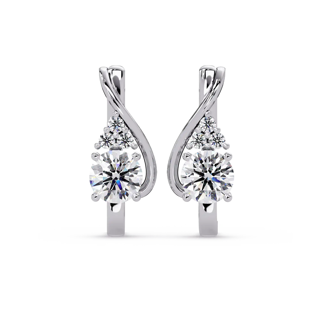 Pendientes tipo chaqueta con diamantes cultivados en laboratorio de 3,25 quilates