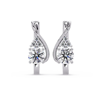 Pendientes tipo chaqueta con diamantes cultivados en laboratorio de 3,25 quilates