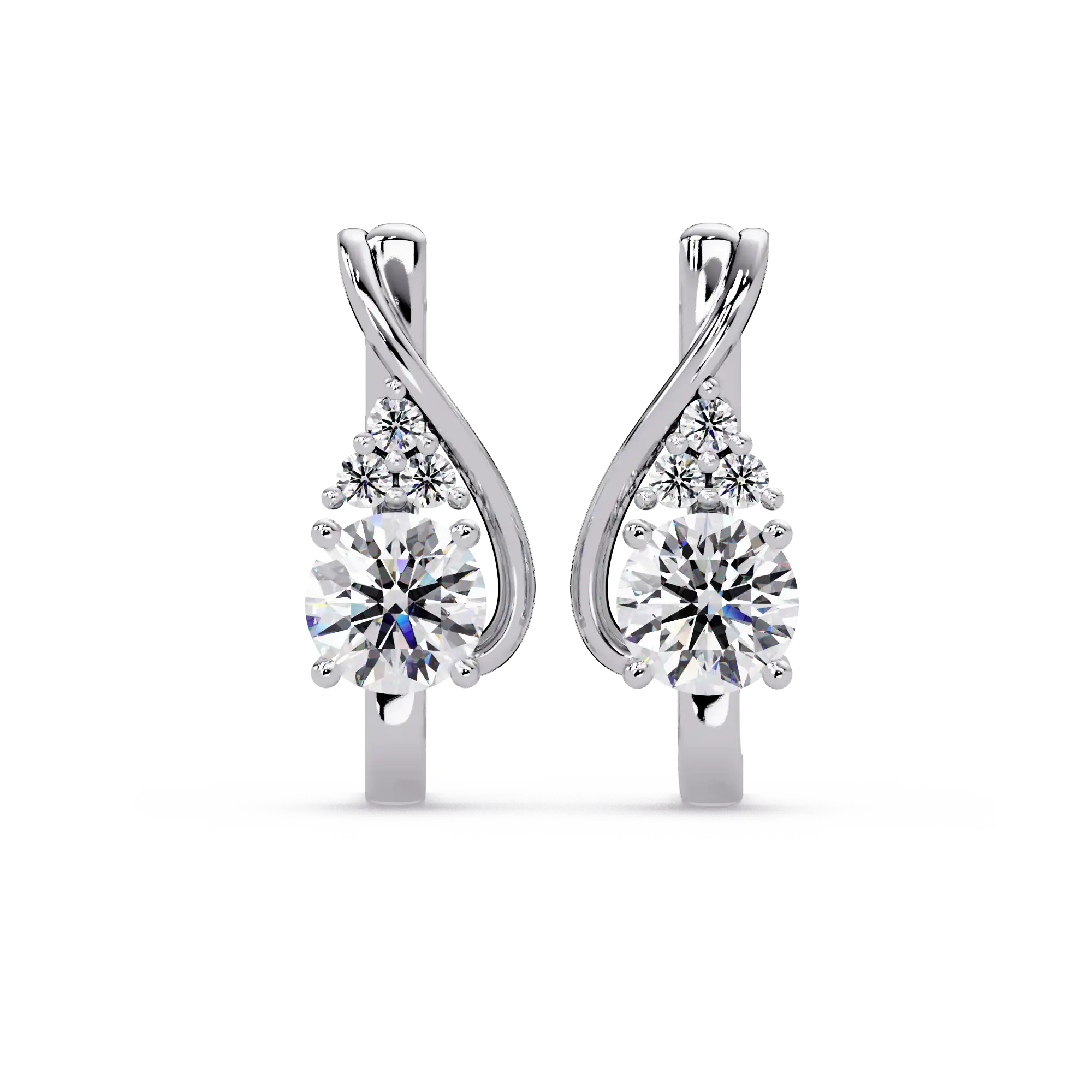 Pendientes tipo chaqueta con diamantes cultivados en laboratorio de 3,25 quilates