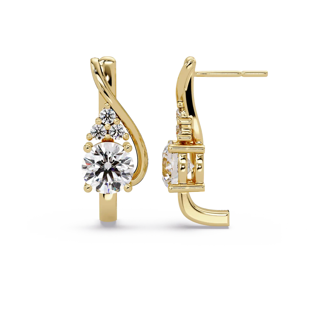 Pendientes tipo chaqueta con diamantes cultivados en laboratorio de 3,25 quilates