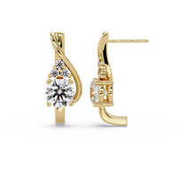 Pendientes tipo chaqueta con diamantes cultivados en laboratorio de 3,25 quilates
