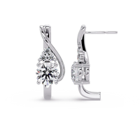 Pendientes tipo chaqueta con diamantes cultivados en laboratorio de 3,25 quilates