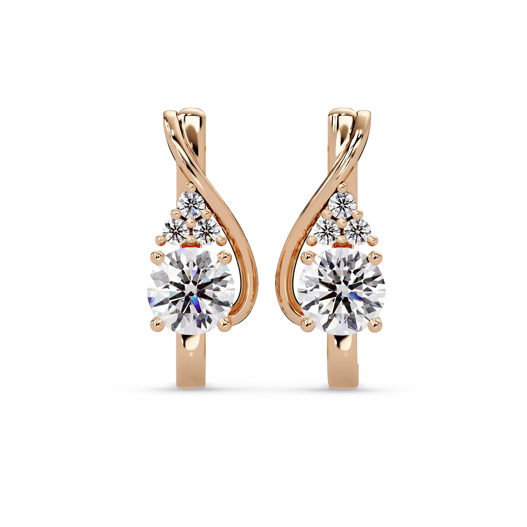 Pendientes tipo chaqueta con diamantes cultivados en laboratorio de 3,25 quilates