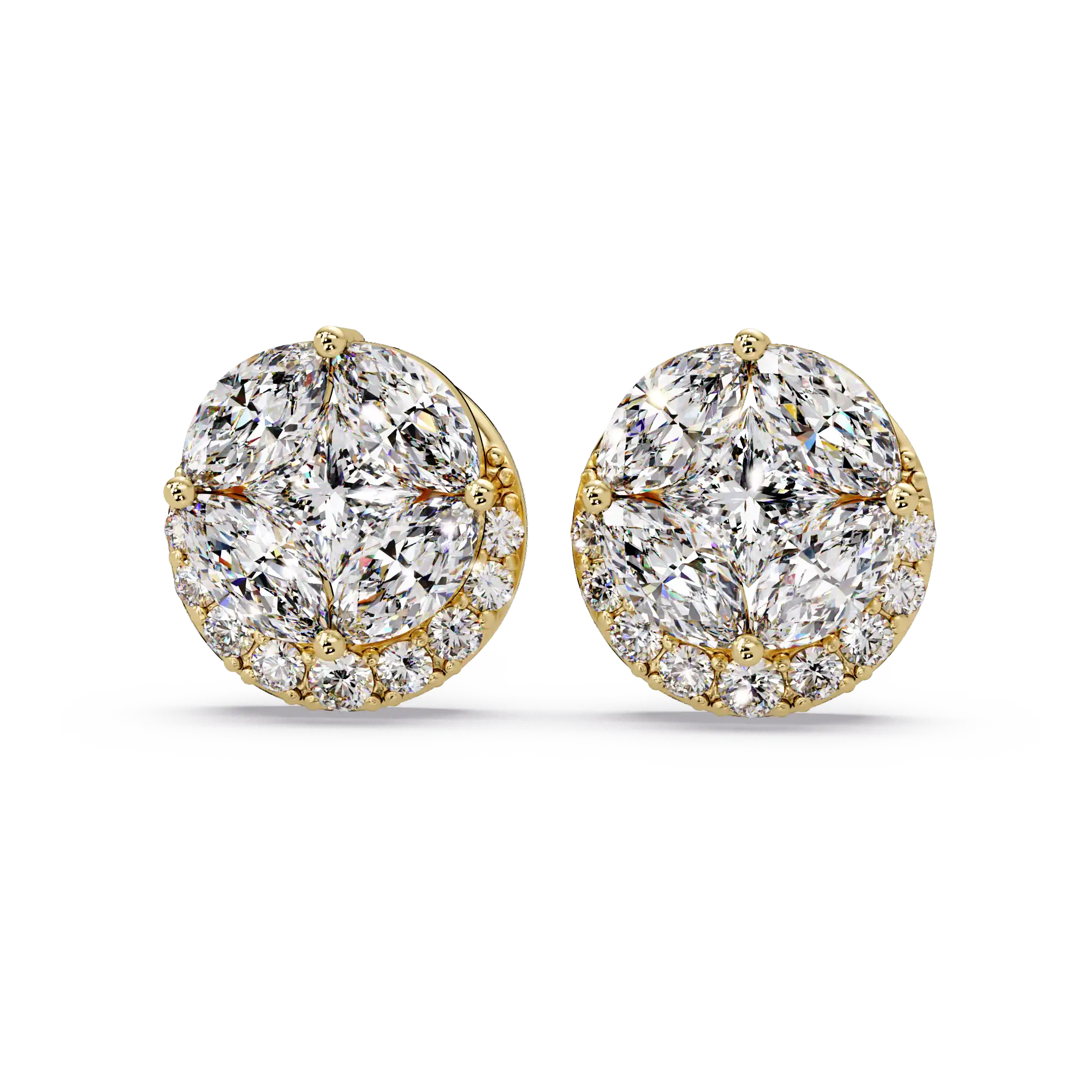 Pendientes tipo chaqueta con diamantes cultivados en laboratorio de 3,25 quilates