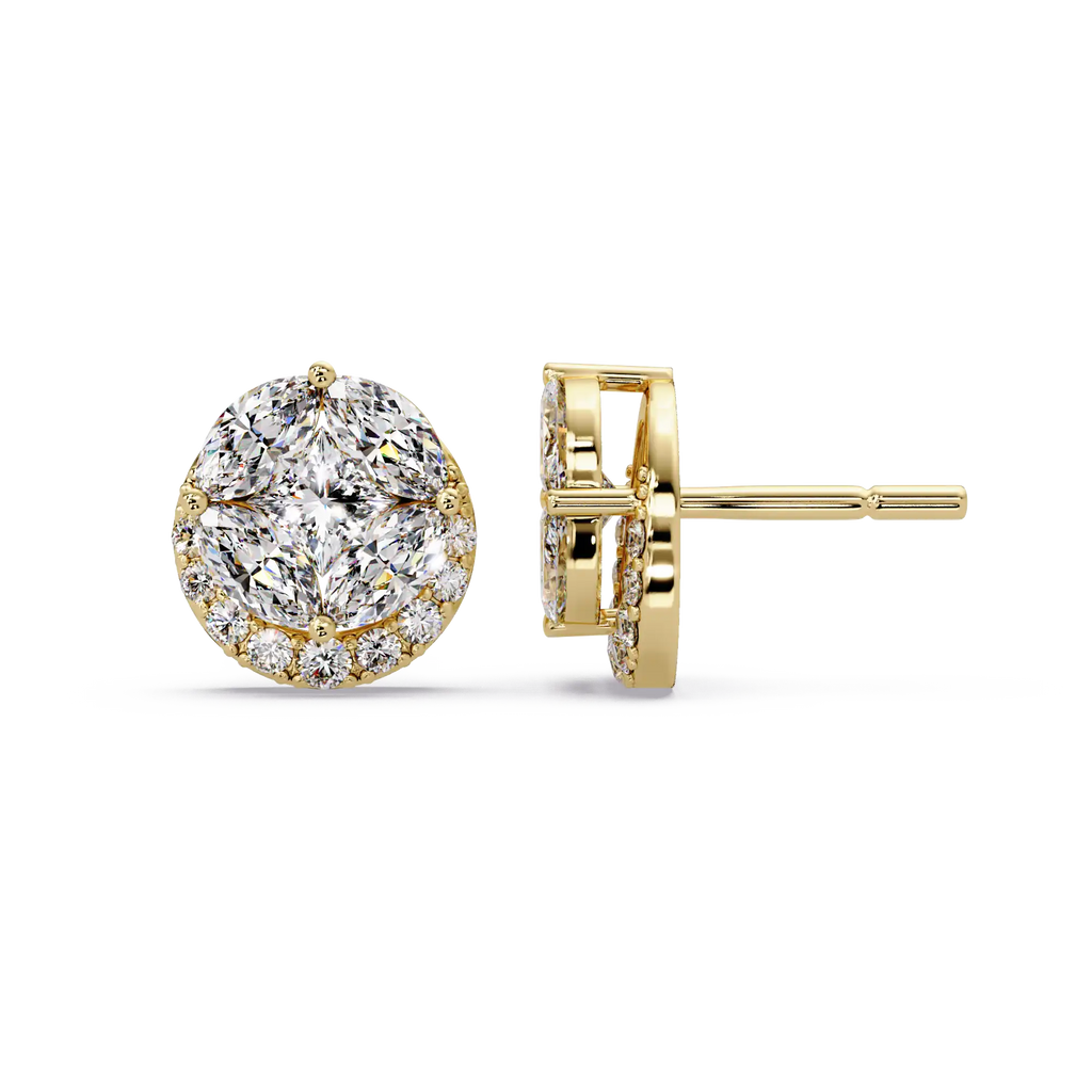 Pendientes tipo chaqueta con diamantes cultivados en laboratorio de 3,25 quilates