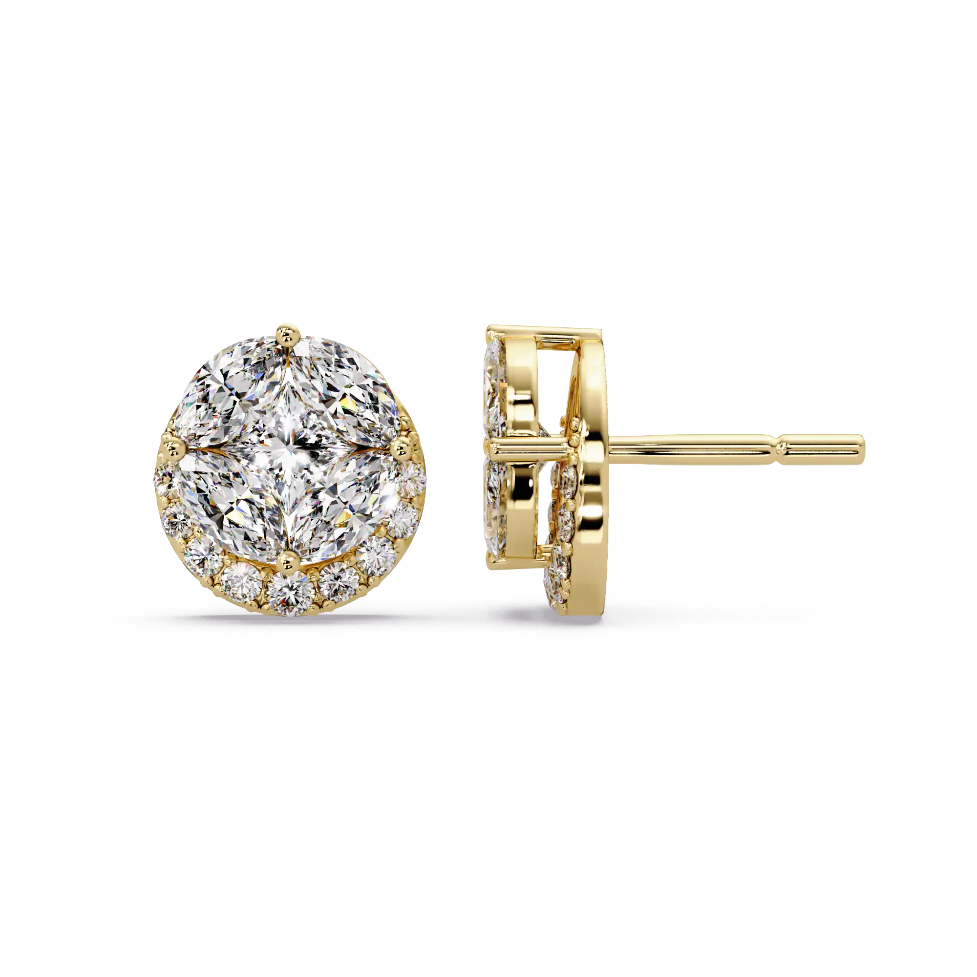 Pendientes tipo chaqueta con diamantes cultivados en laboratorio de 3,25 quilates