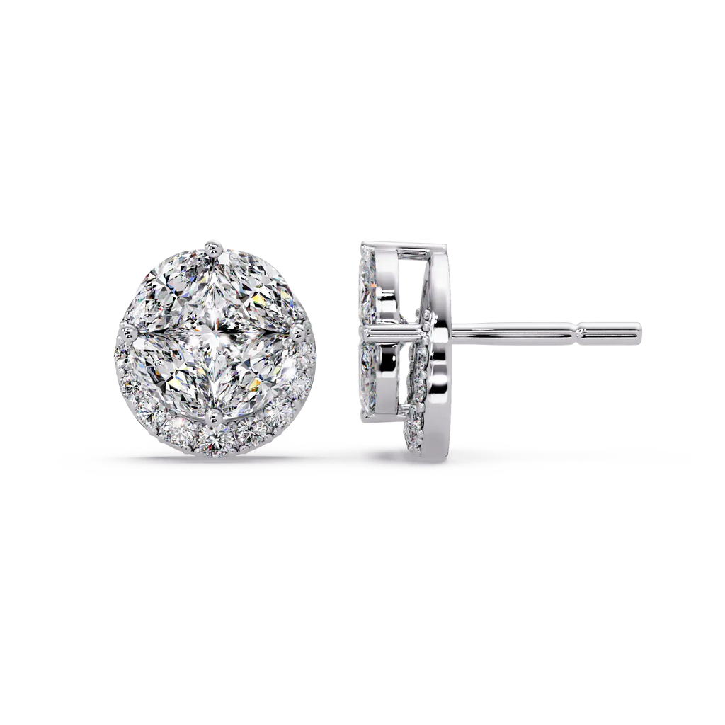 Pendientes tipo chaqueta con diamantes cultivados en laboratorio de 3,25 quilates