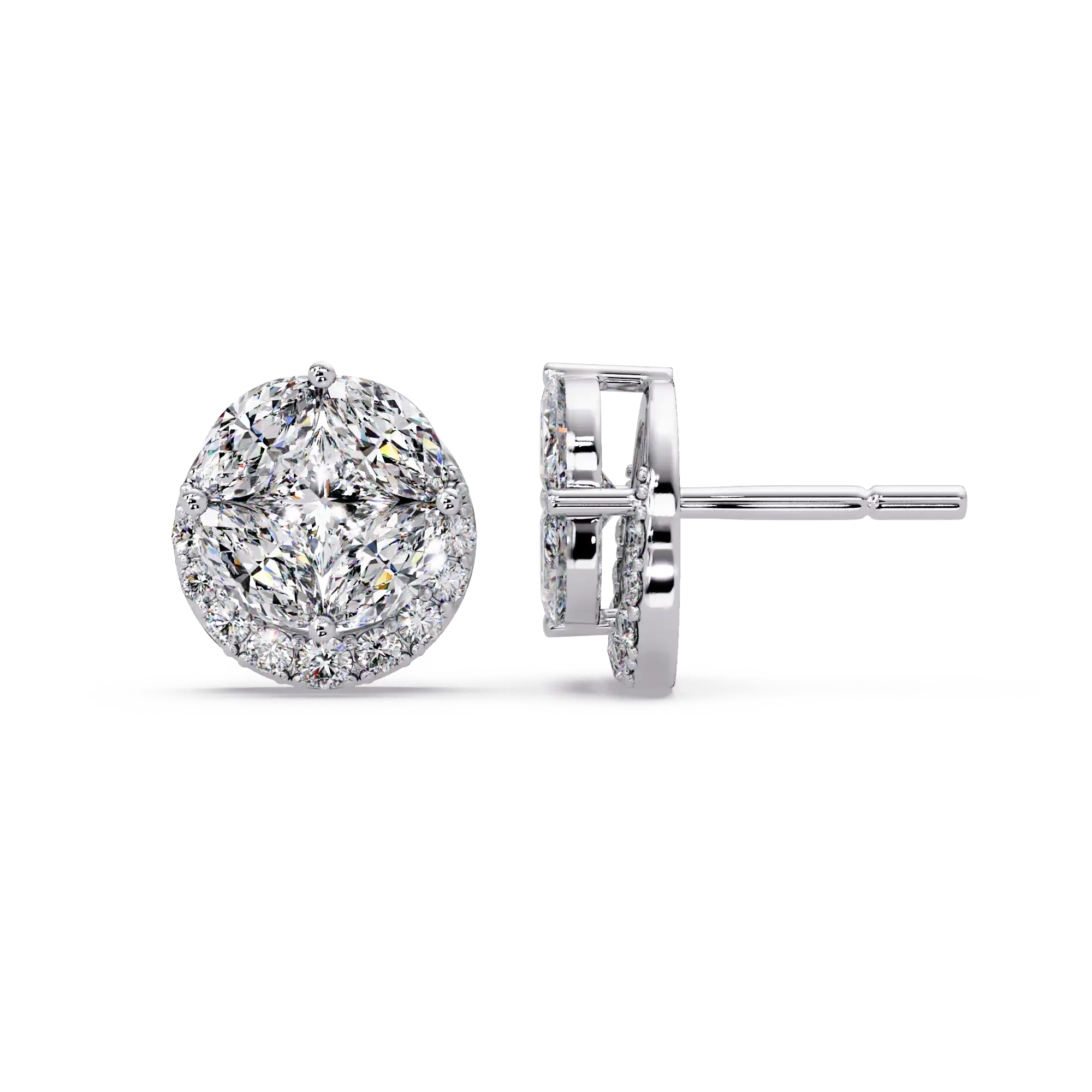 Pendientes tipo chaqueta con diamantes cultivados en laboratorio de 3,25 quilates